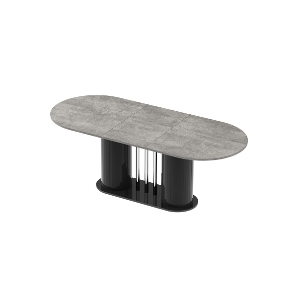 Stół rozkładany CESARO - Wariant Kolorystyczny: Grey Stone MAT+Czarny HG - Hubertus